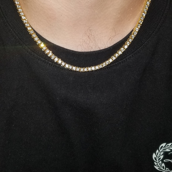Gold Chain 18k Gold Diamond Tennis Chain